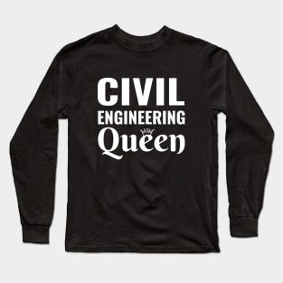 Civil Engineering Queen Women in stem steminist Long Sleeve T-Shirt